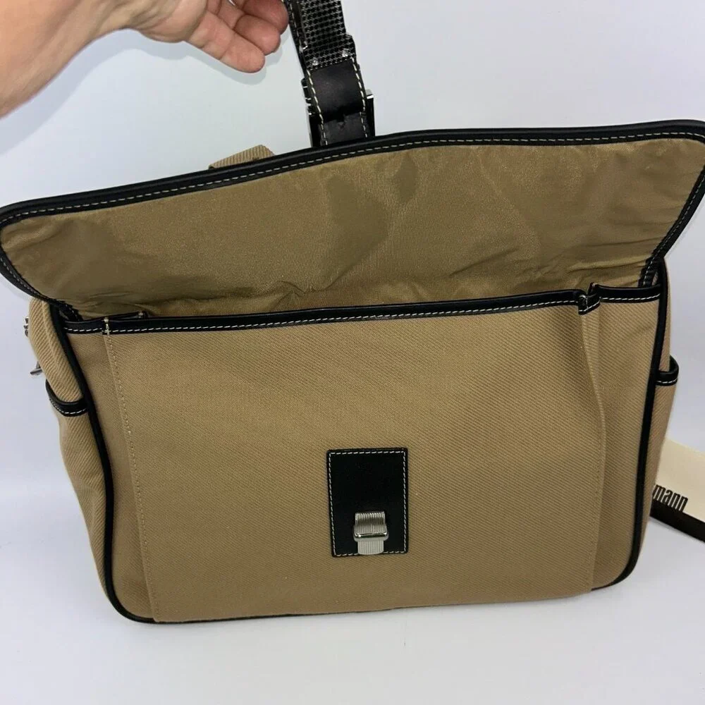 Hartmann Hudson Belting Leather and Nylon Carry-on Bag Travel Tote 16